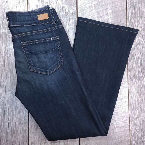 Paige Womens Denim Hidden Hills Jeans Size 30x31 Dark Wash High Rise Bootcut - Picture 1 of 12